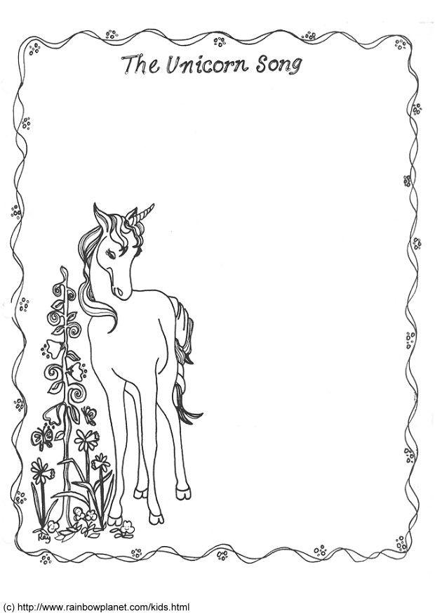 le son de la licorne Coloriage le son de la licorne
