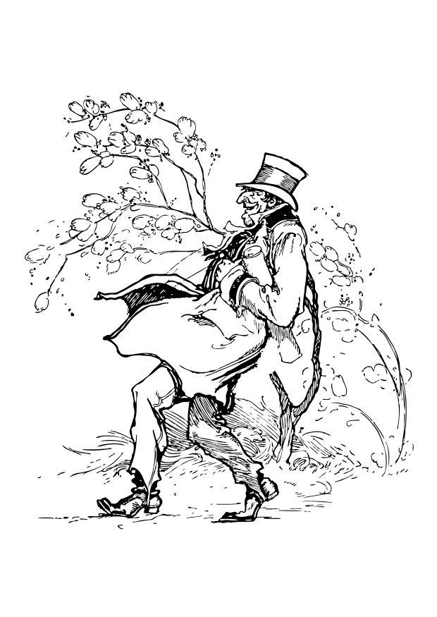 le vent Coloriage le vent