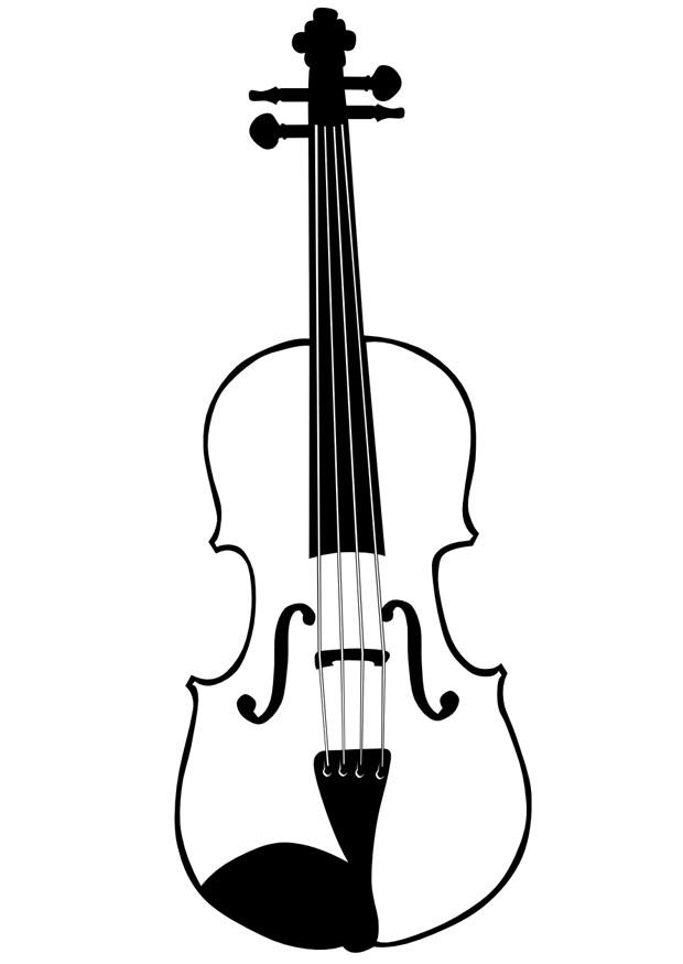 le violon Coloriage le violon