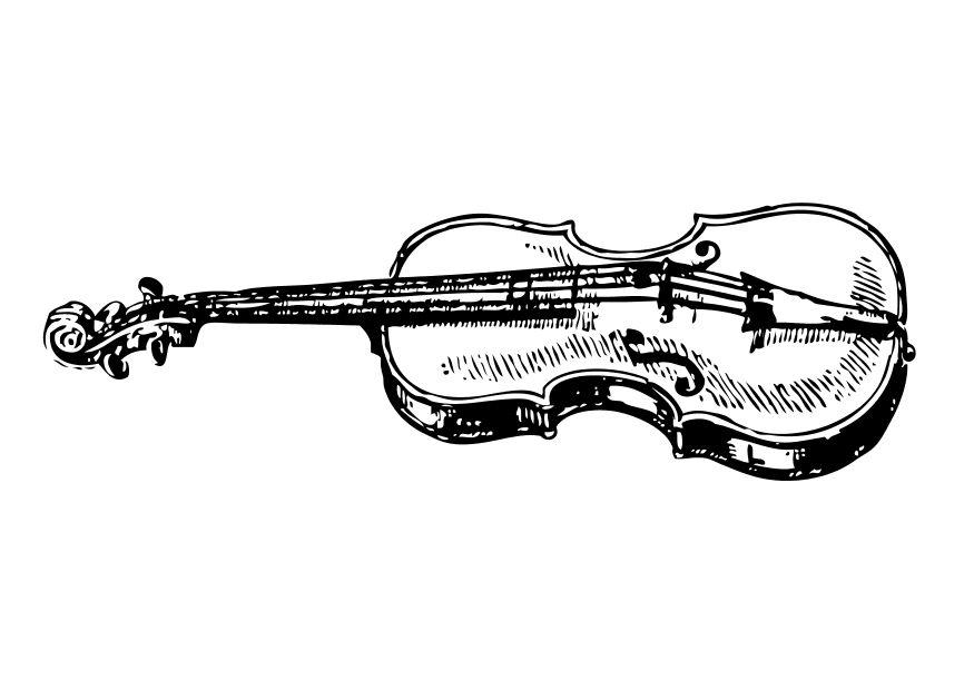 le violon Coloriage le violon