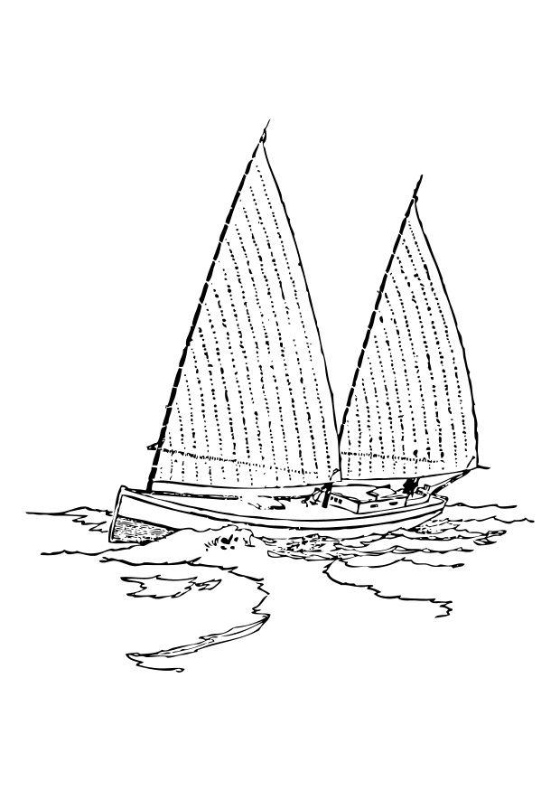 le voilier Coloriage le voilier