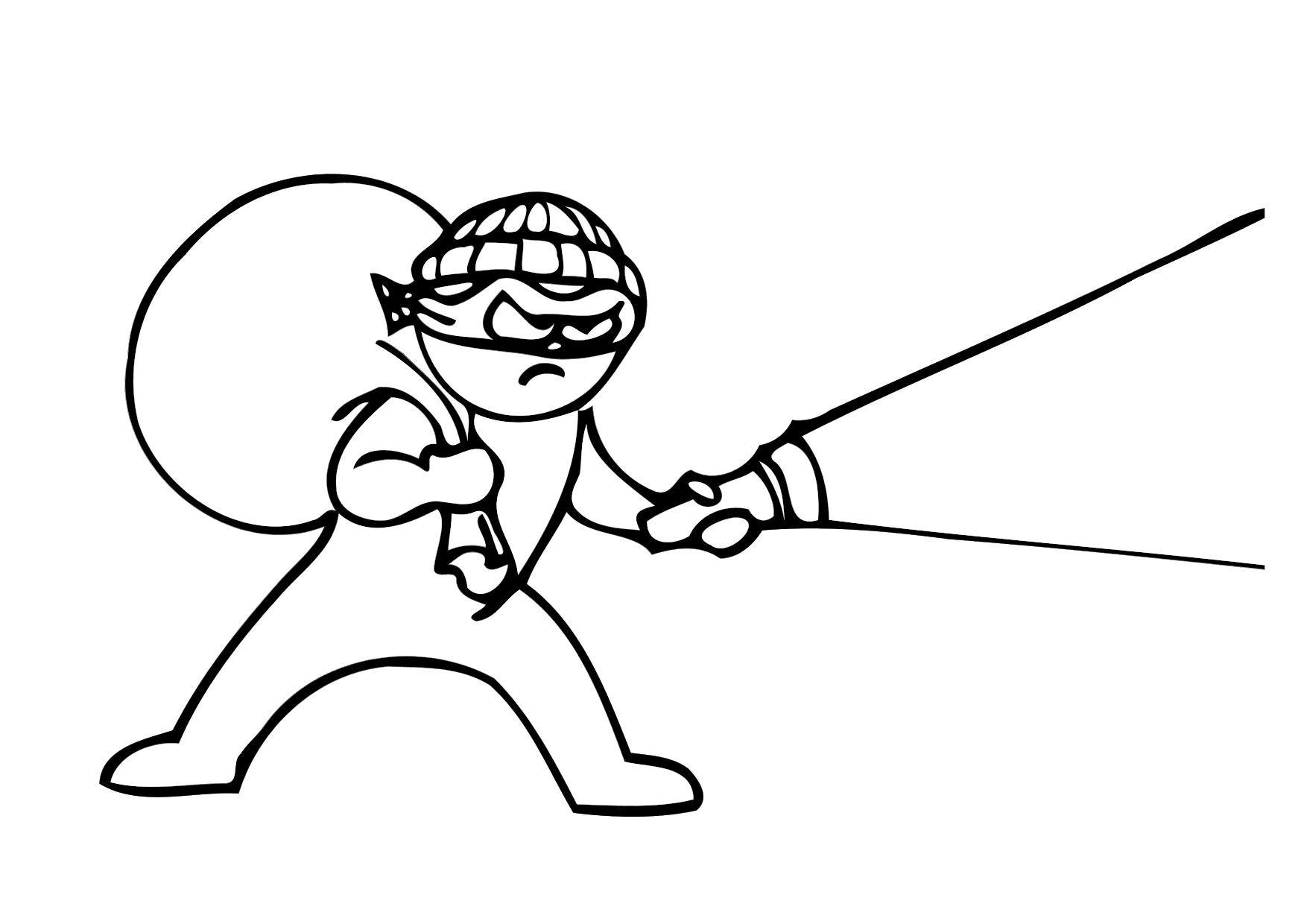 le voleur Coloriage le voleur