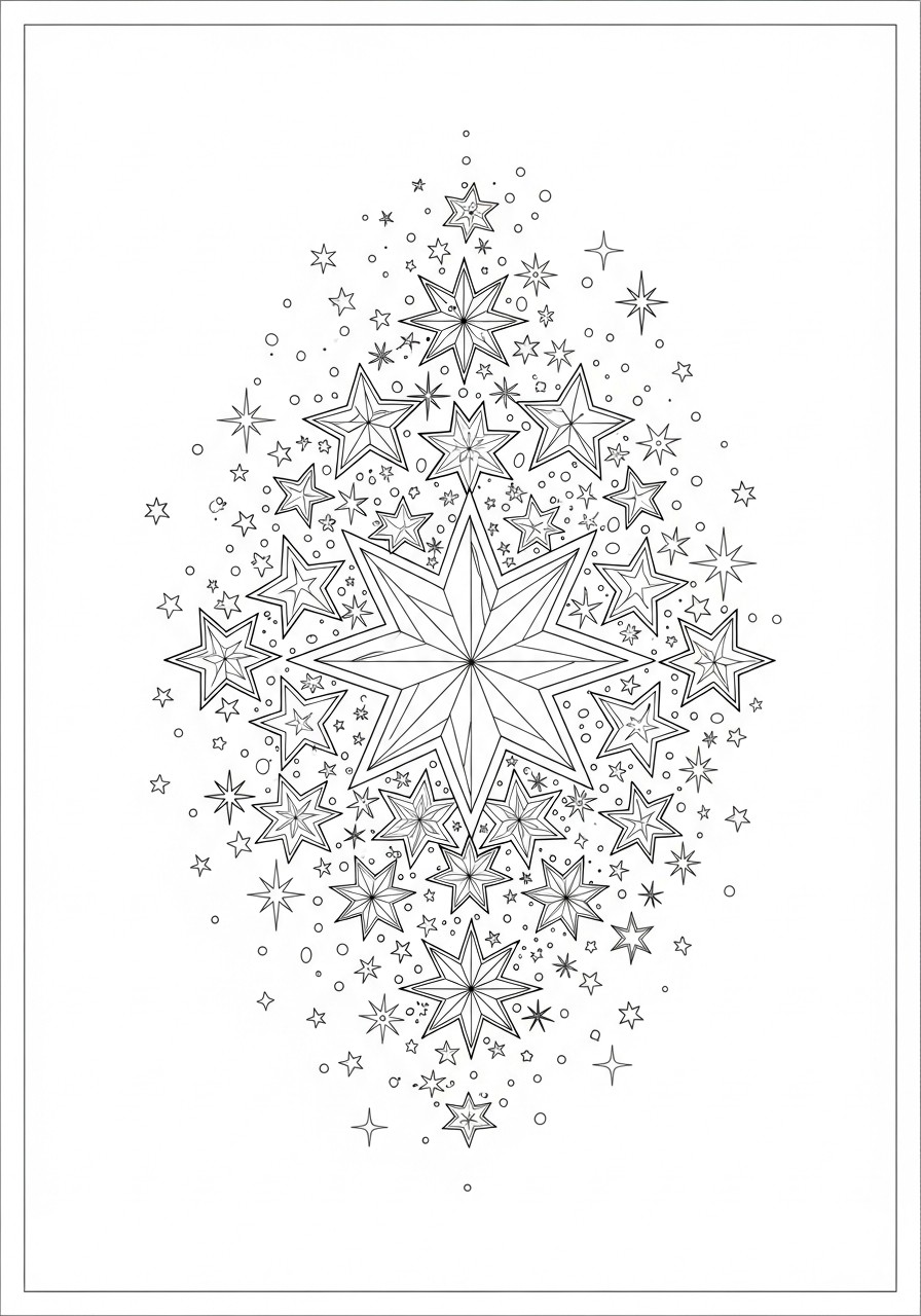 les A©toiles brillent Coloriage les A©toiles brillent