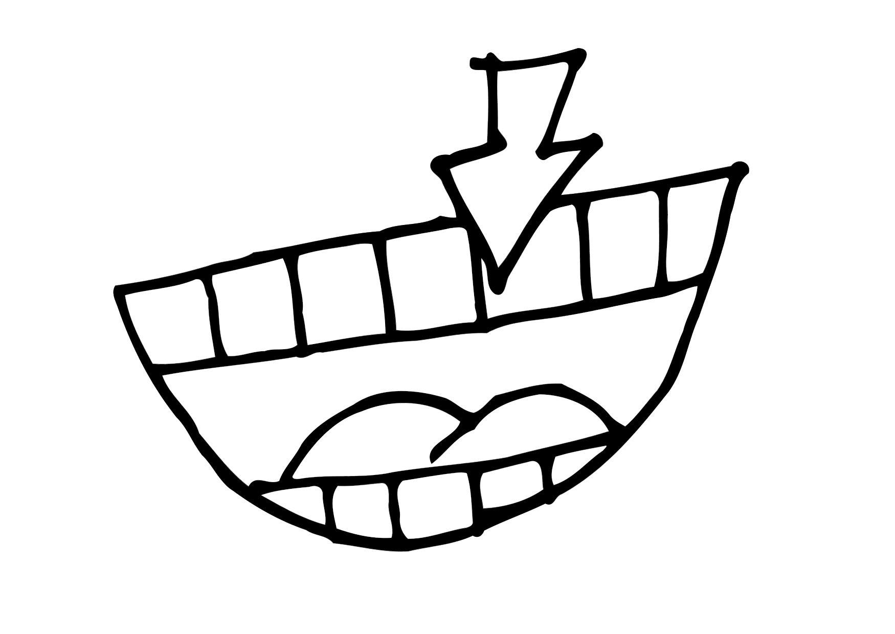 les dents Coloriage les dents
