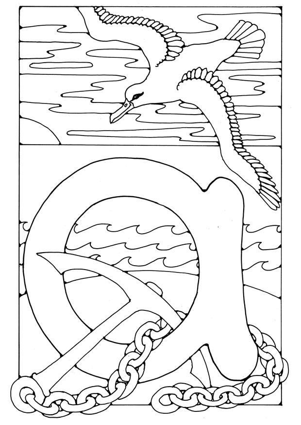 lettre - a Coloriage lettre - a