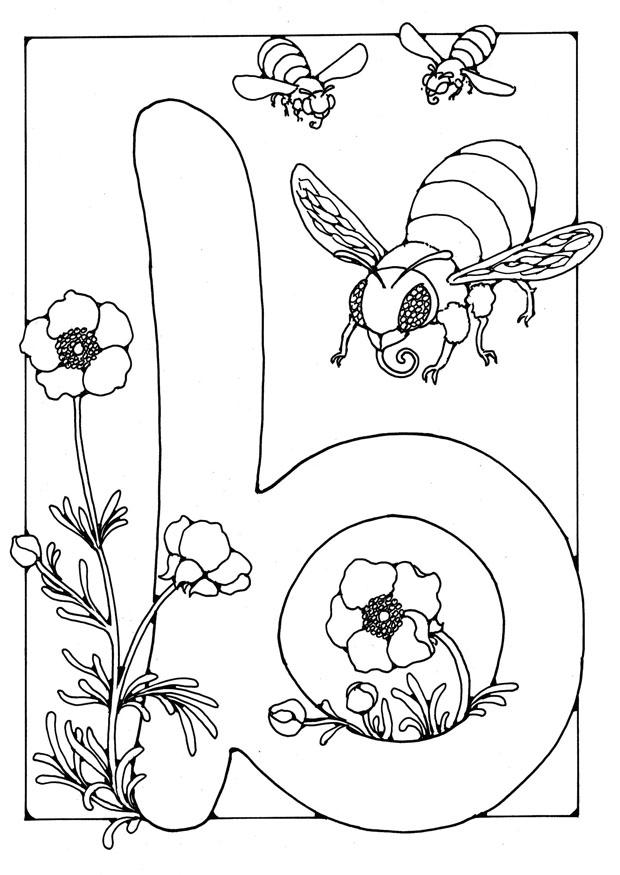 lettre - b Coloriage lettre - b