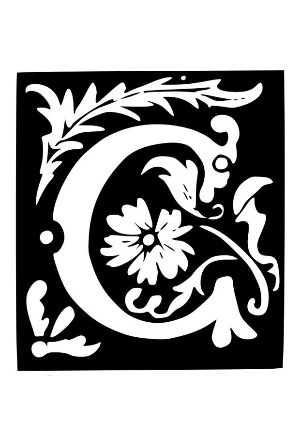 lettre dA©corative - c Coloriage lettre dA©corative - c