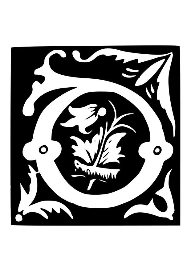 lettre dA©corative - d Coloriage lettre dA©corative - d