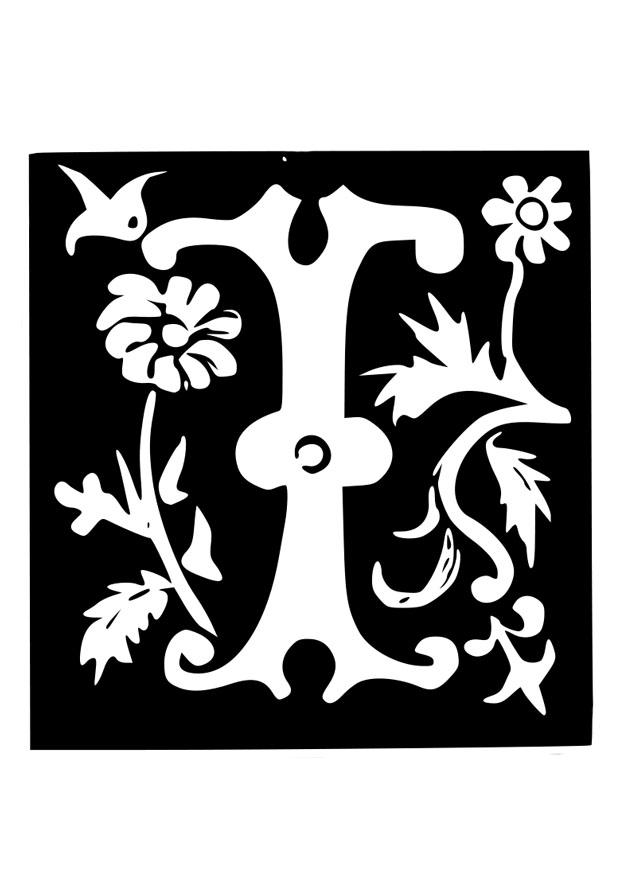 lettre dA©corative - i Coloriage lettre dA©corative - i