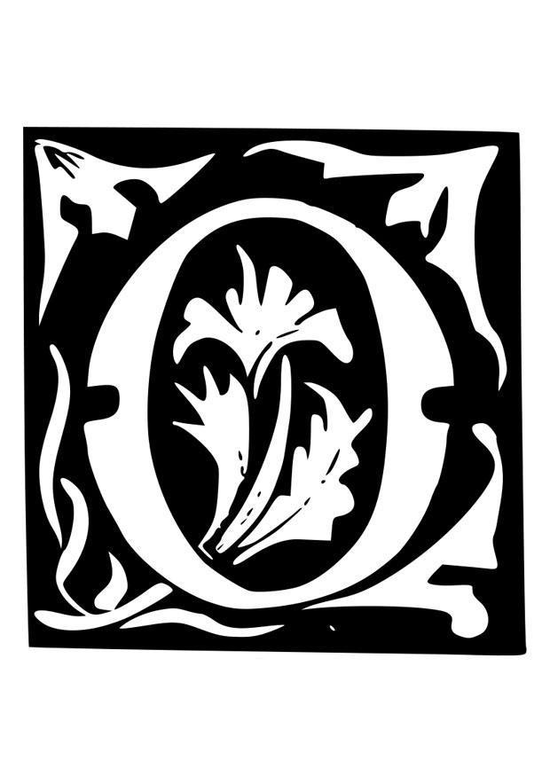 lettre dA©corative - o Coloriage lettre dA©corative - o