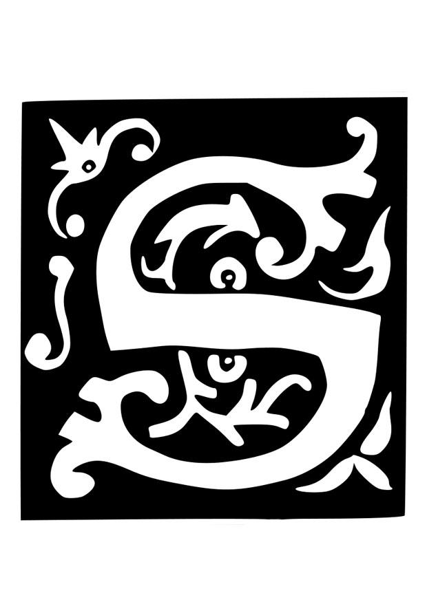 lettre dA©corative - s Coloriage lettre dA©corative - s