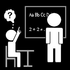 lever le doit - demander Coloriage lever le doit - demander