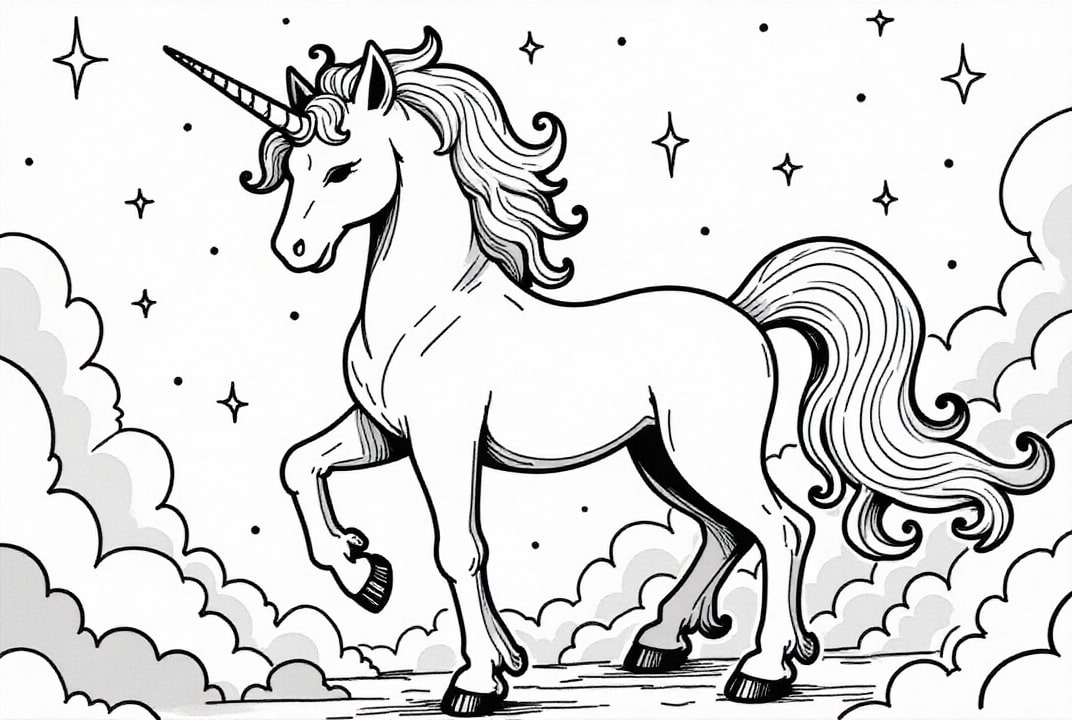 licorne magique Coloriage licorne magique