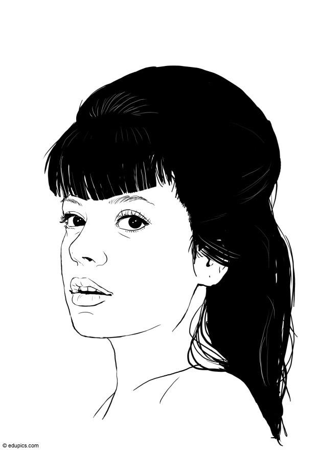 lily allen Coloriage lily allen