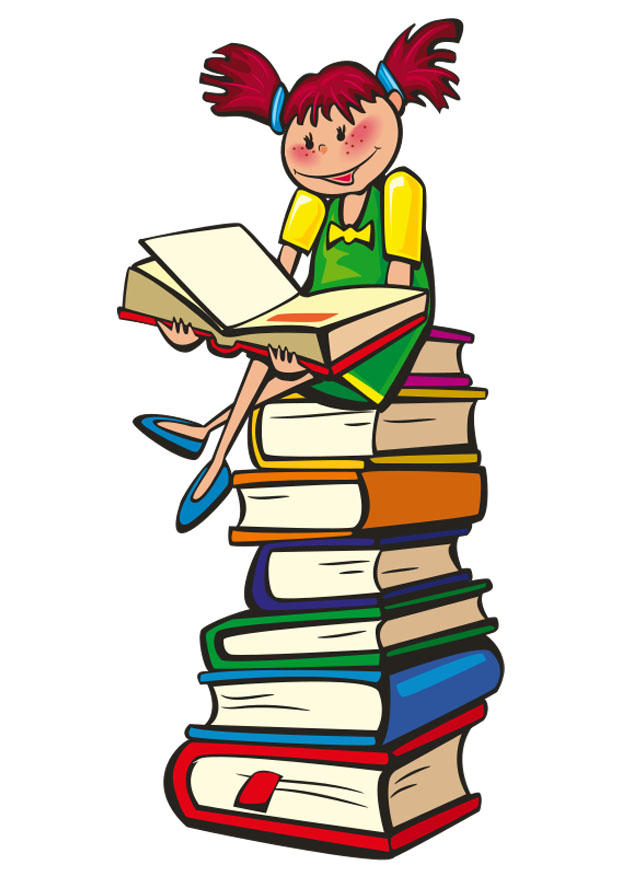 lire sur un tas de livres Image lire sur un tas de livres