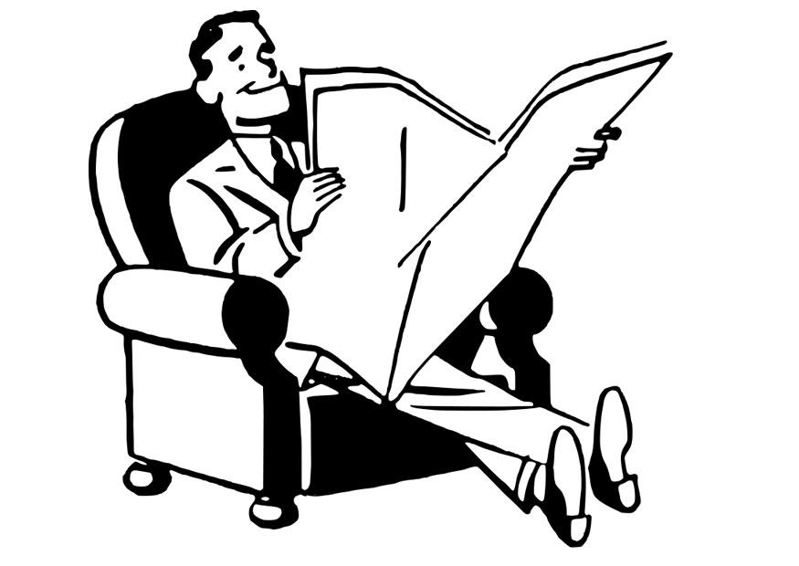lire un document Coloriage lire un document