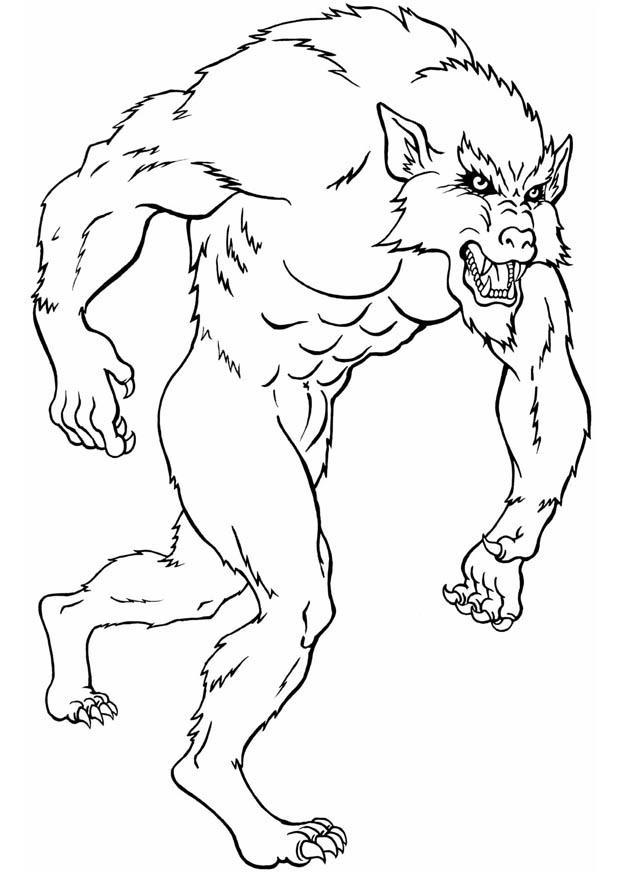 loup garou Coloriage loup garou
