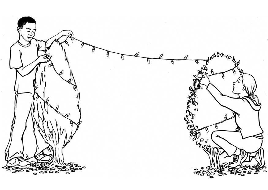 lumiA¨res de noA«l Coloriage lumiA¨res de noA«l