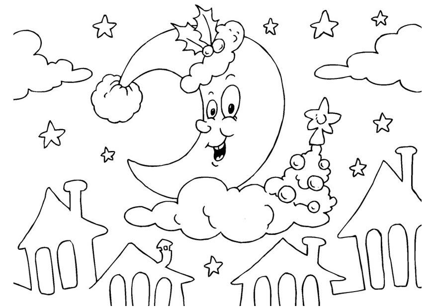 lune Coloriage lune