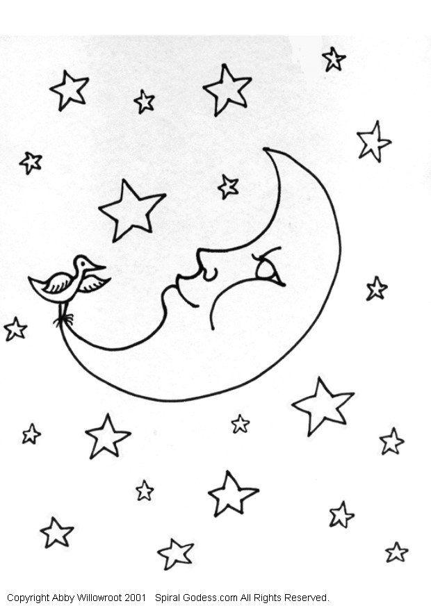 lune Coloriage lune