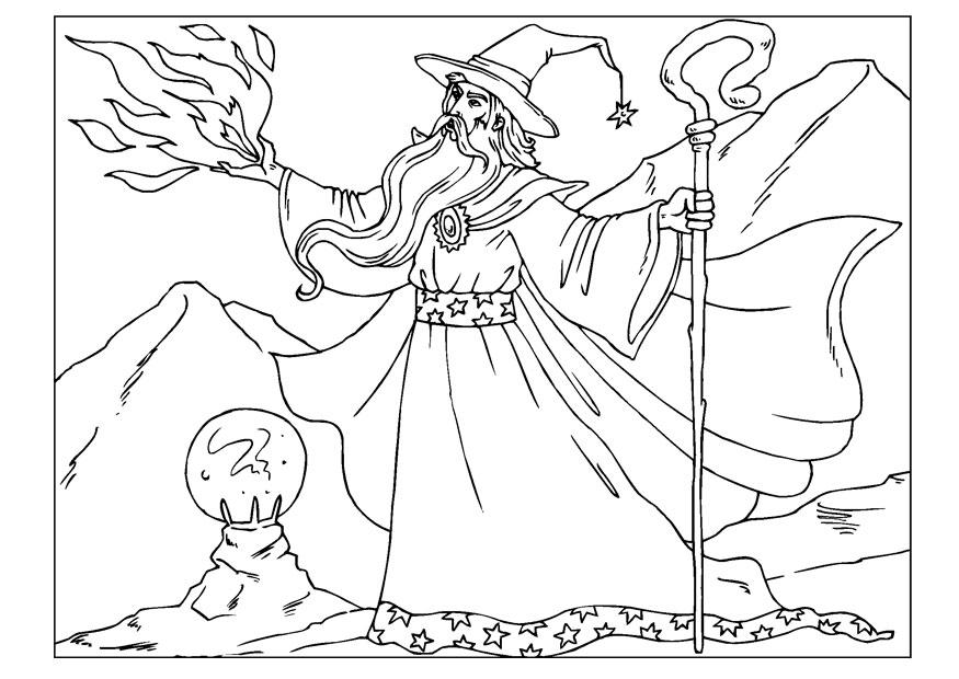 magicien Coloriage magicien