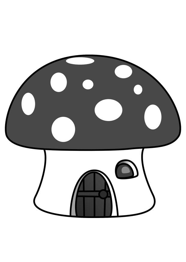 maison de schtroumpfs Coloriage maison de schtroumpfs