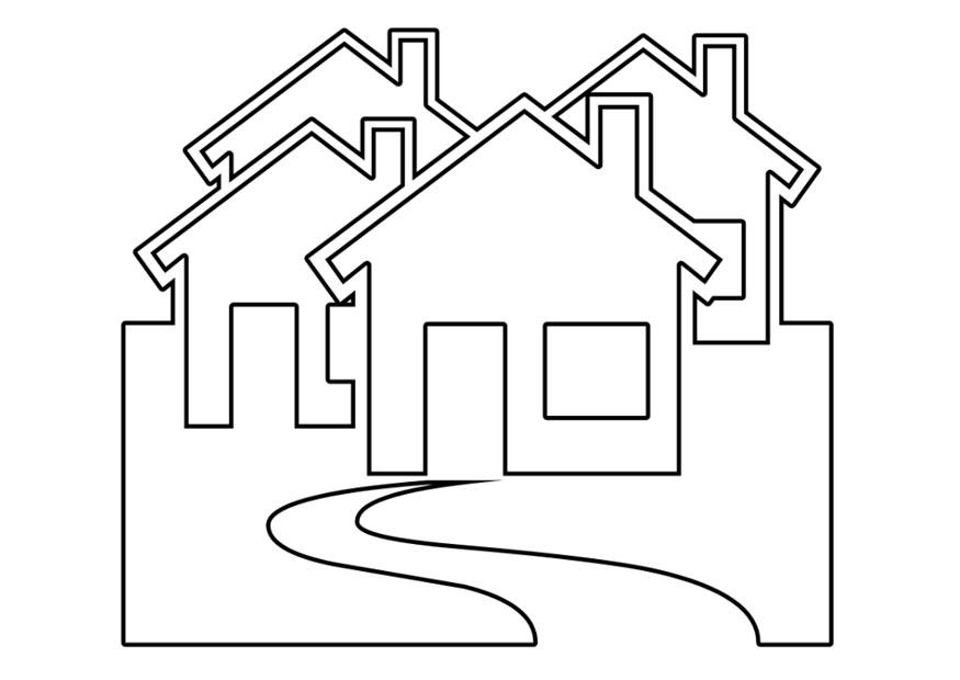 maisons Coloriage maisons