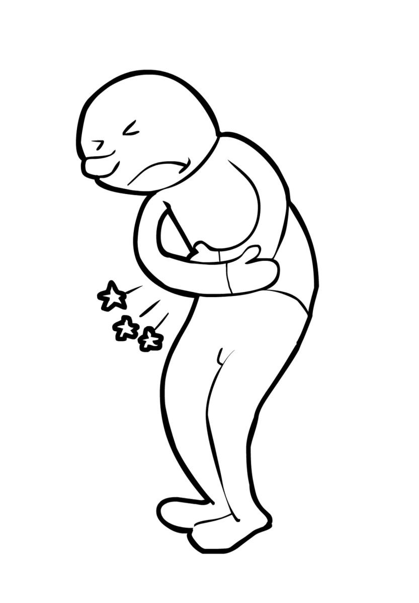 mal au ventre Coloriage mal au ventre