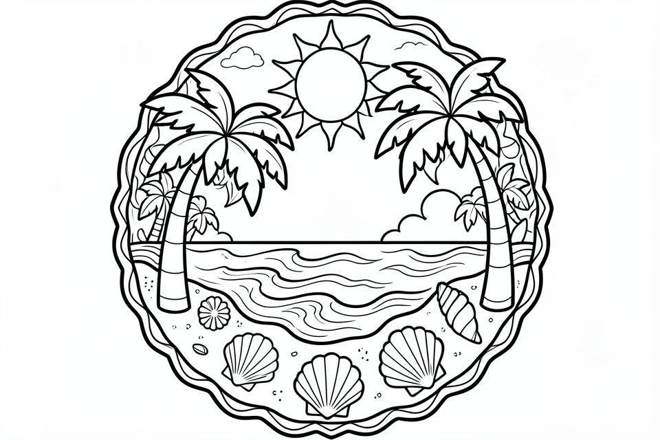 mandala d'A©tA© Coloriage mandala d'A©tA©