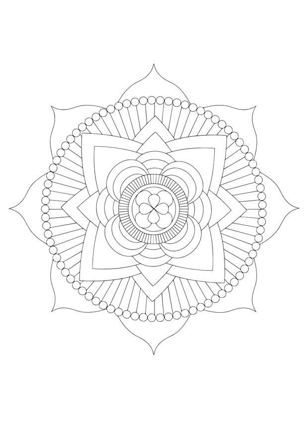 mandala - lotus Coloriage mandala - lotus