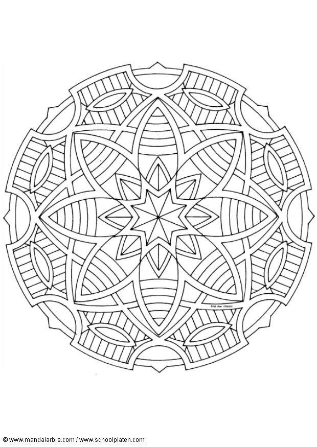 mandala1602f Coloriage mandala1602f