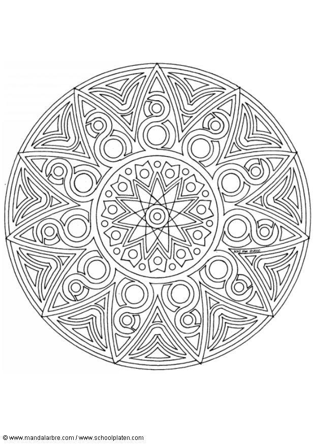 mandalaf1 Coloriage mandalaf1