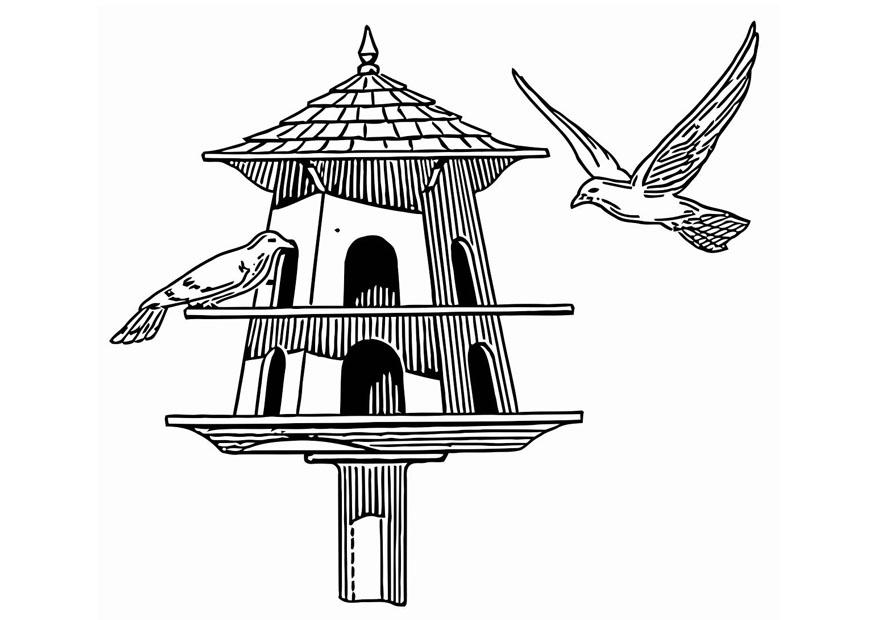 mangeoire pour oiseaux Coloriage mangeoire pour oiseaux