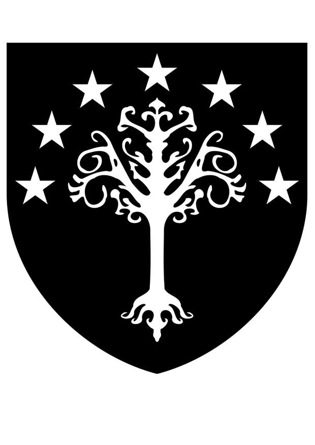 manteau de gondor darmes Coloriage manteau de gondor darmes