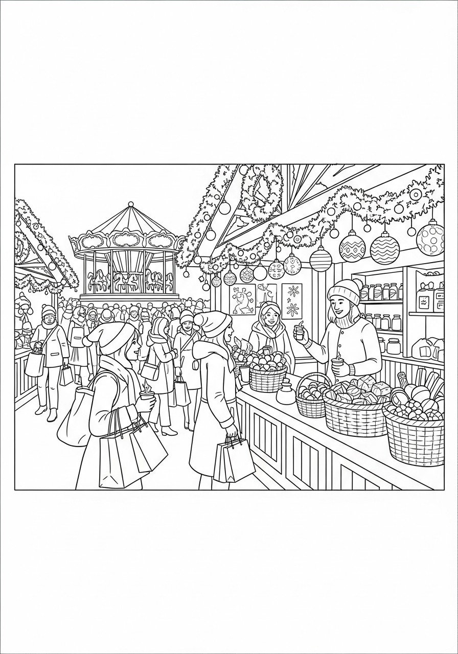 Coloriage marchA© de noA«l