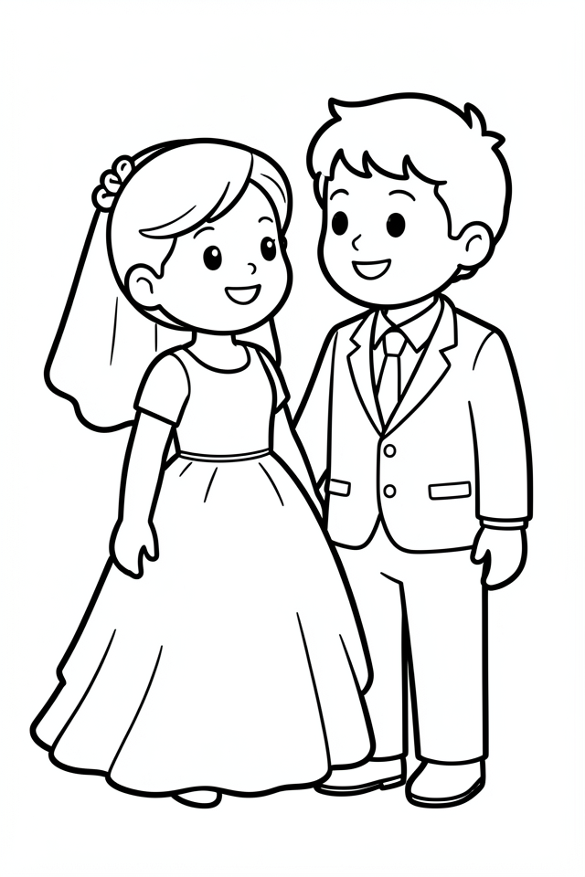 Coloriage mariage