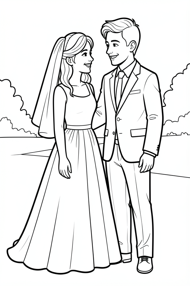 Coloriage mariage