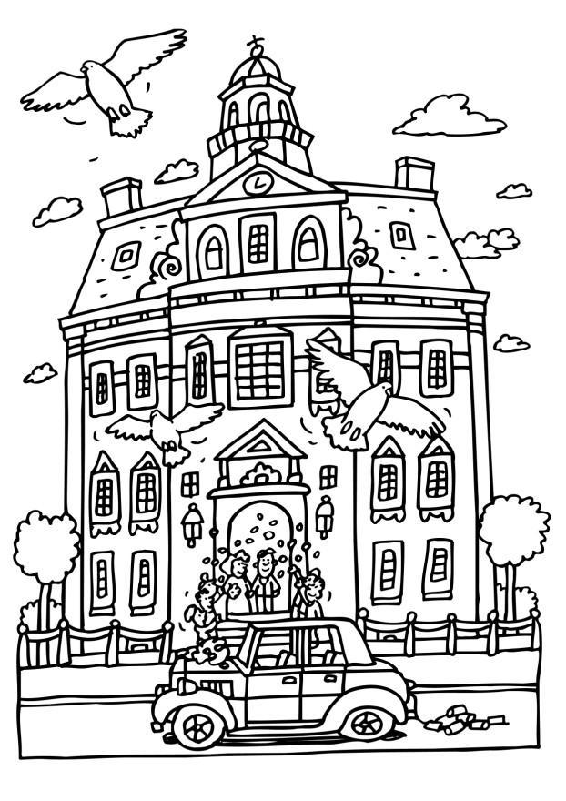 mariage civil Coloriage mariage civil