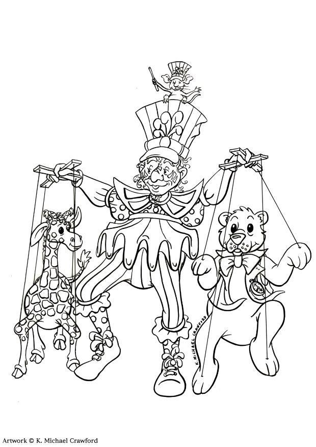 Coloriage marionnette