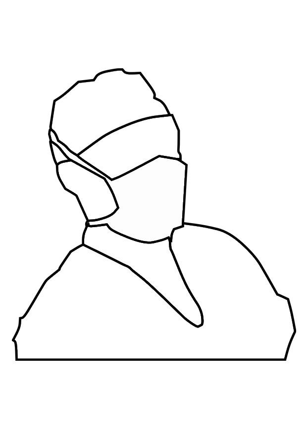 masque de bouche Coloriage masque de bouche