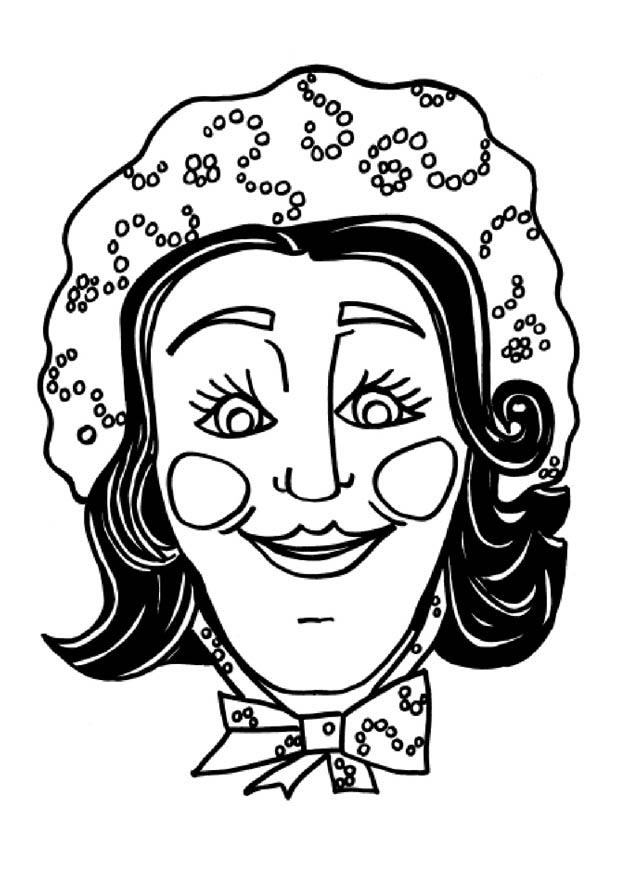 masque de catherine Coloriage masque de catherine