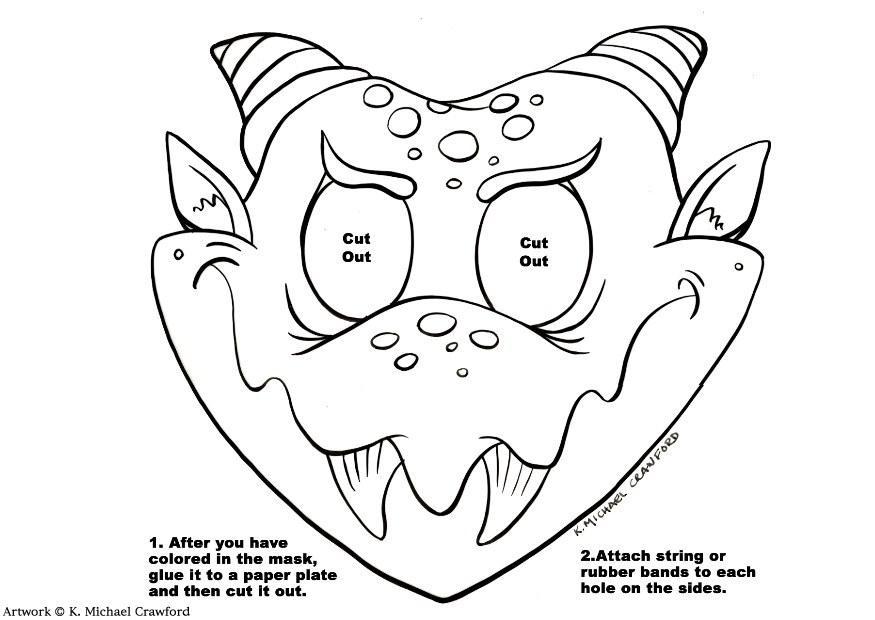 Bricolage masque de dragon