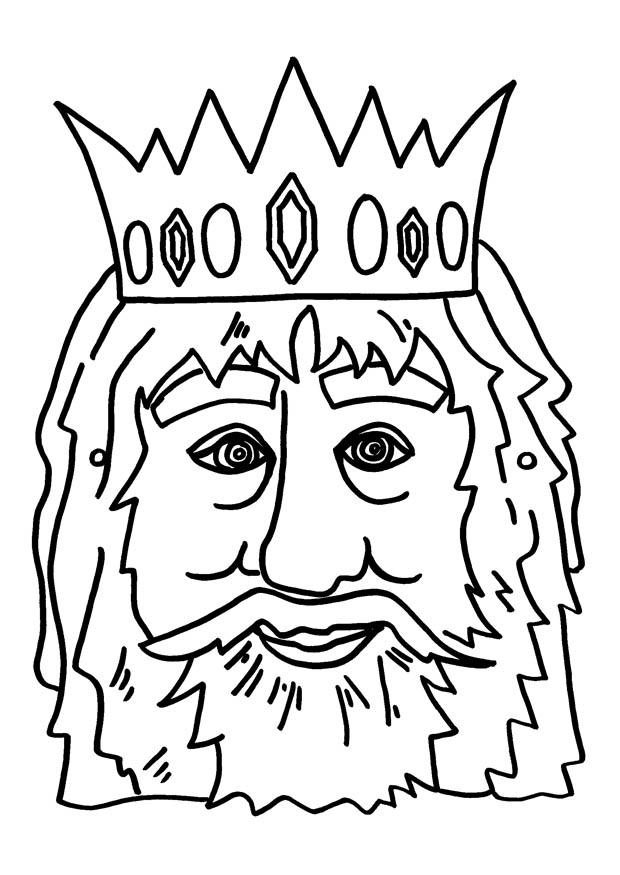masque de roi Coloriage masque de roi