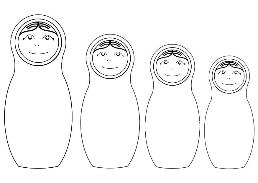 matriochkas Coloriage matriochkas