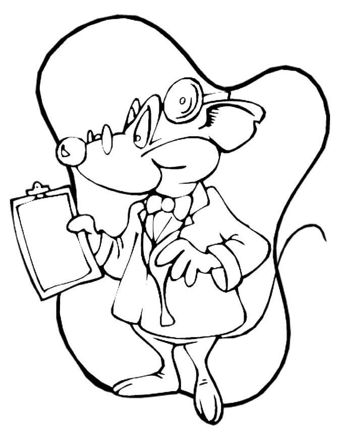 mA©decin souris Coloriage mA©decin souris