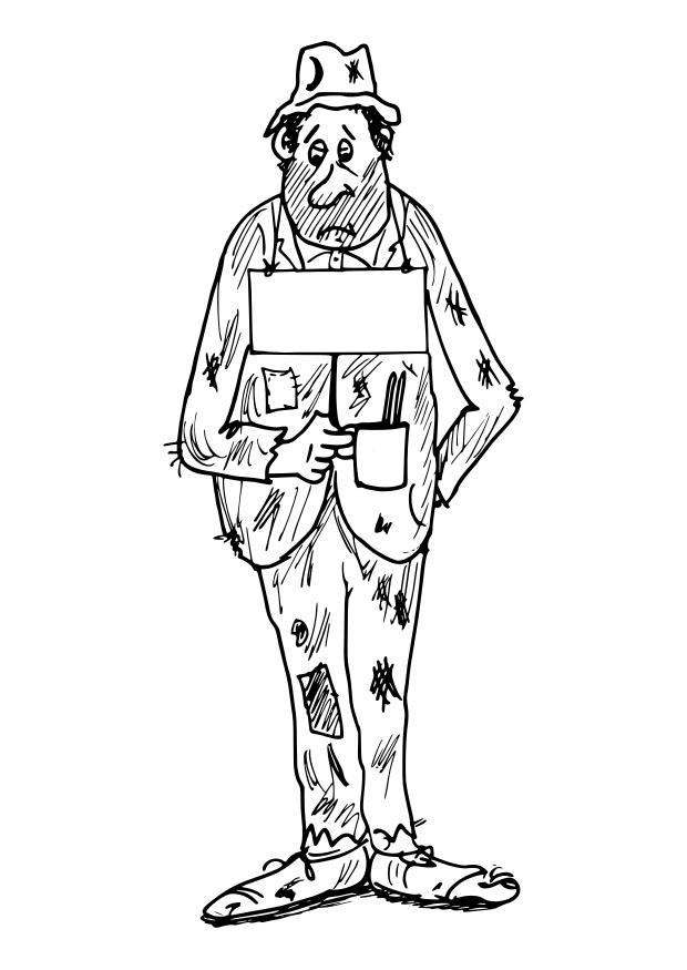 mendiant Coloriage mendiant