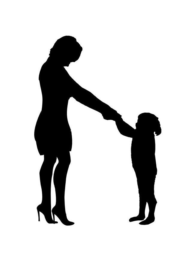 mA¨re et fille Coloriage mA¨re et fille