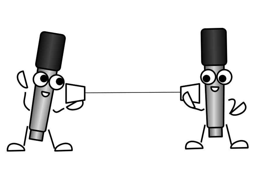 microphone - tA©lA©phone A fil Coloriage microphone - tA©lA©phone A fil