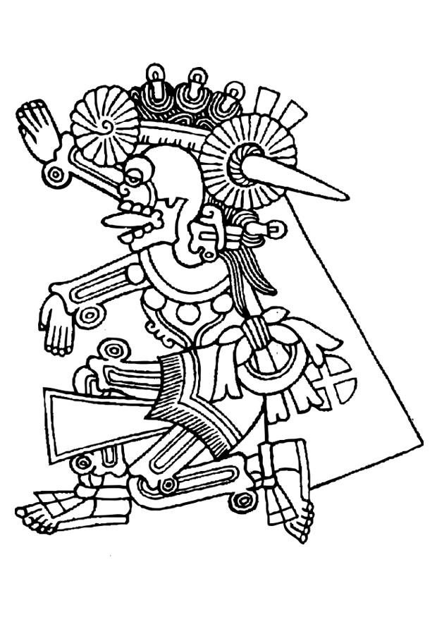 mictlantecuhtli Coloriage mictlantecuhtli