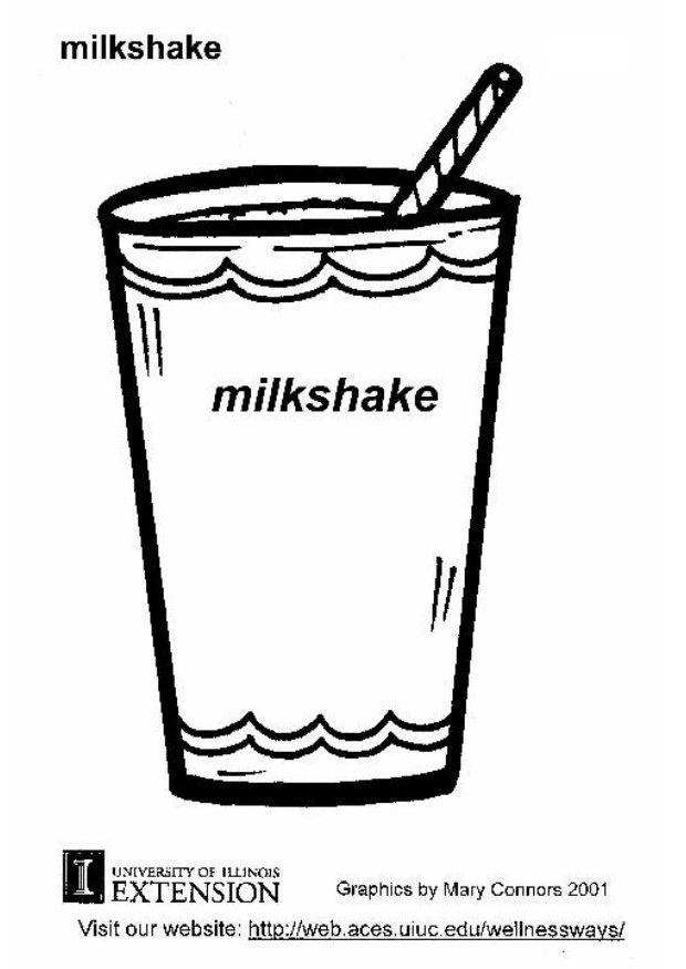 milkshake Coloriage milkshake